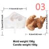 3D Cartoon Animal Dogs Bears Silicone Candle Mold Pet Teddy Puppy Mould Dog Scented Handmade Craft Resin Plaster Mould