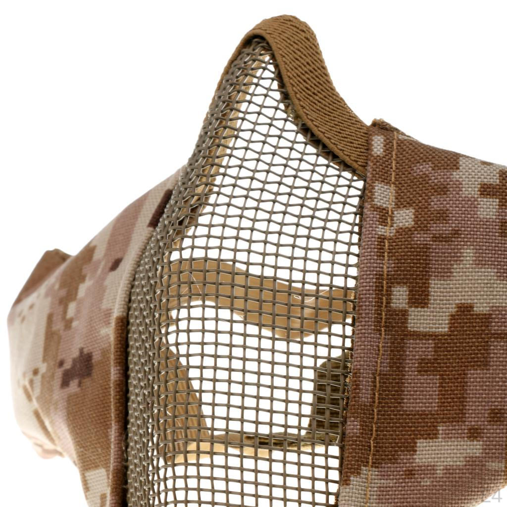 Masque Pliable Demi-Maillage 15cm Confortable Réglable Inférieur 5 Couleurs Disponibles
