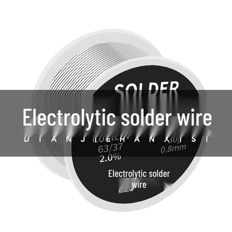 0.8mm No-Clean Rosin Core Solder Wire, 30g Roll for Low-Temp Household Welding Repairs