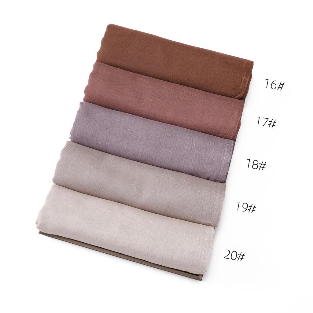 Miękki Modalowy Szal Szal z Szerokim Brzegiem w Jednolitym Kolorze Oddychający (70 x 175 CM)