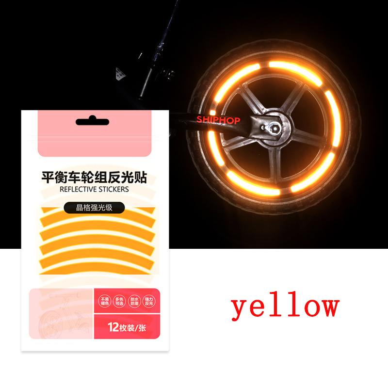 5pcs Kids Bike Wheel Reflective Stickers Bicycle Reflective Tape Strips Balance Bike Accessories