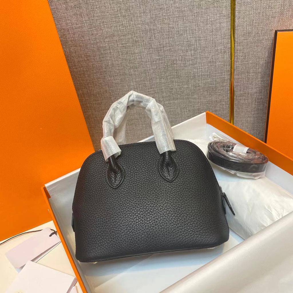 Kann mit Shell Bag Lychee Muster Togo Rindsleder Einzel Schulter Diagonal Kreuz Hand-gehalten Leder Frauen Stil Mode Klassische Frauen Stil beschriftet werden