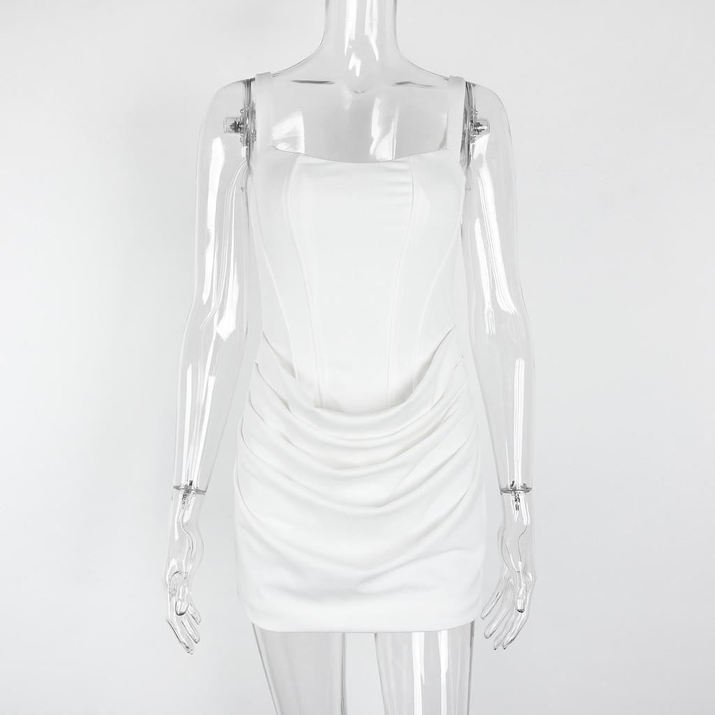 Women's European & American Sexy Fishbone Slim Fit Backless Spaghetti Strap Dress - Hot Girl & Mature Style