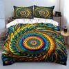 Colorful Swirl Art Set Soft Comfortable Duvet Cover Bedding Set Included 1*Duvet Cover & 2*Pillowcases, Gift