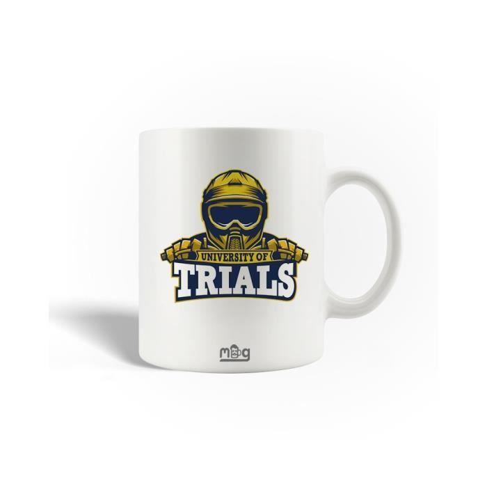 Mug en Céramique - MANIACASE - University of Trials - 30cl - Blanc - Compatible lave-vaisselle