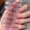 2025 Semi-cured Gel Nail Stickers Solid Color Nail Semi-baked Tips Full UV Nail Need Decals Paste Lamp N0R7