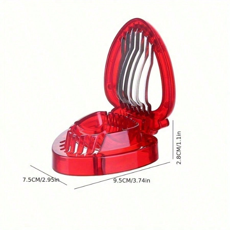 Stainless Steel Manual Strawberry Slicer - Ergonomically designed fruit cutter Suitable for strawberries Cherry Apple | No Electricity