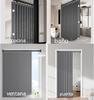 Bathroom Folding Linen Shower Curtain with Magnets Waterproof Suitable for Walk-in Shower Does Not Include Telescopic Rod