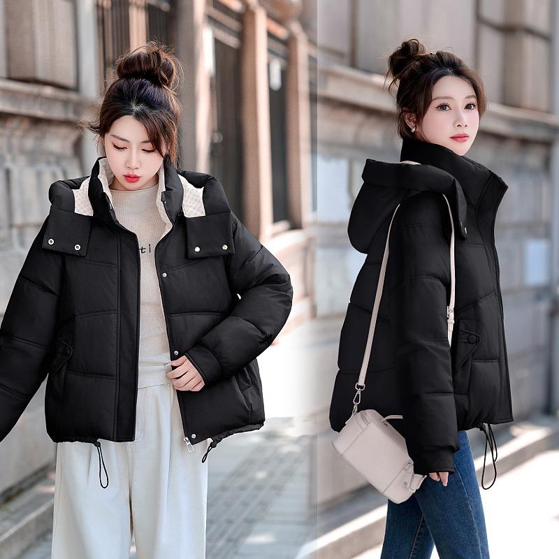 Removable Hat Cotton-padded Clothes Women's Short Winter New Small Cotton-padded Clothes Thickened Warm Fashion Women's Cotton-padded Jackets