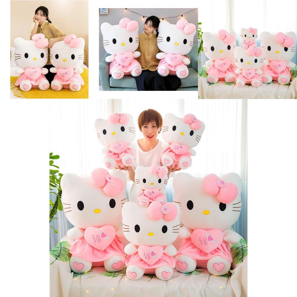 Huge Hello Kitty Pink Love Plush Stuffed Animal Doll Kids Birthday Gifts