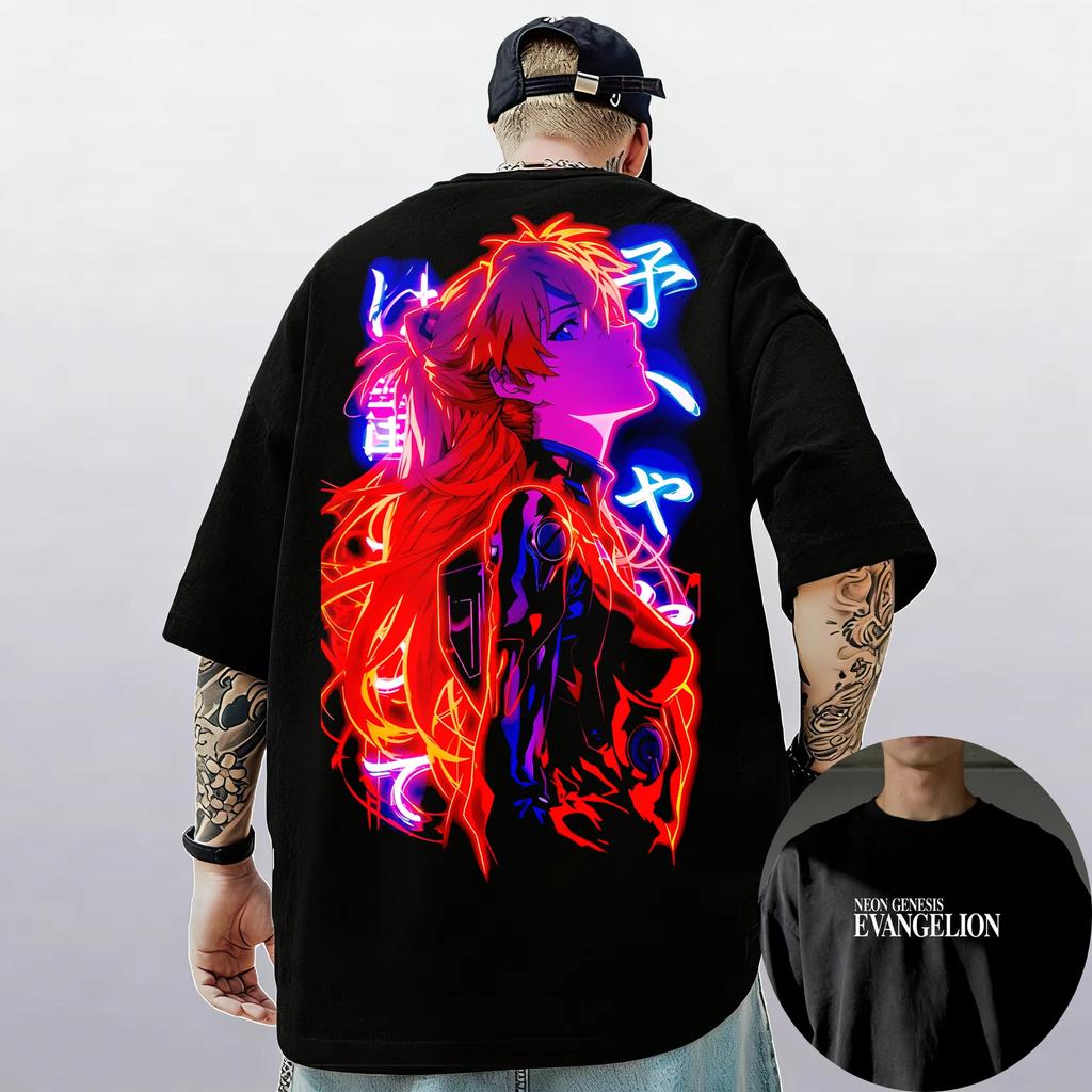 Neon Genesis Evangelion Ayanami Rei Asuka Classic Style Short Sleeve Tshirt Men Women 2026 Summer ParentChild Cotton Tee Tops
