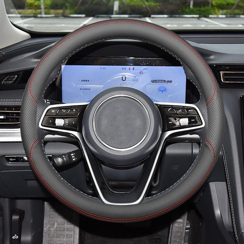 BYD Qin L Non-Slip, Odorless Steering Wheel Cover - No-Sew Interior Modification.