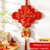 Chinesischer Knoten 3D Fu-Zeichen Anhänger für Wohnzimmer oder Eingang - Festliche Frühlingsfest Wandbehang