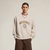 Li Ning Basketball Series Pullover Round Neck Loose Long Sleeve Sweatshirt Men sweatshirt Oatmeal-Gray AWDU277-6