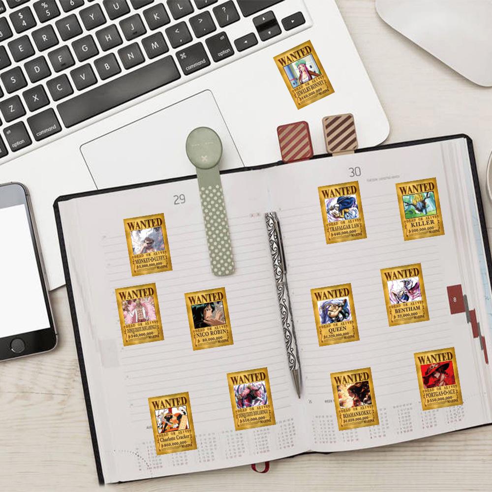55/110 New One Piece Wanted Order Anime Graffiti Stickers Suitcase Laptop Scooter Stickers