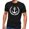 Unisex T-shirt Anchor Laurel Wreath Print Print Motif Fashion Street Style-