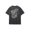 Li Ning X Disney T Shirts Unisex Black Pine Gray Crew Neck Moderate Straight Fit AHSR546-2