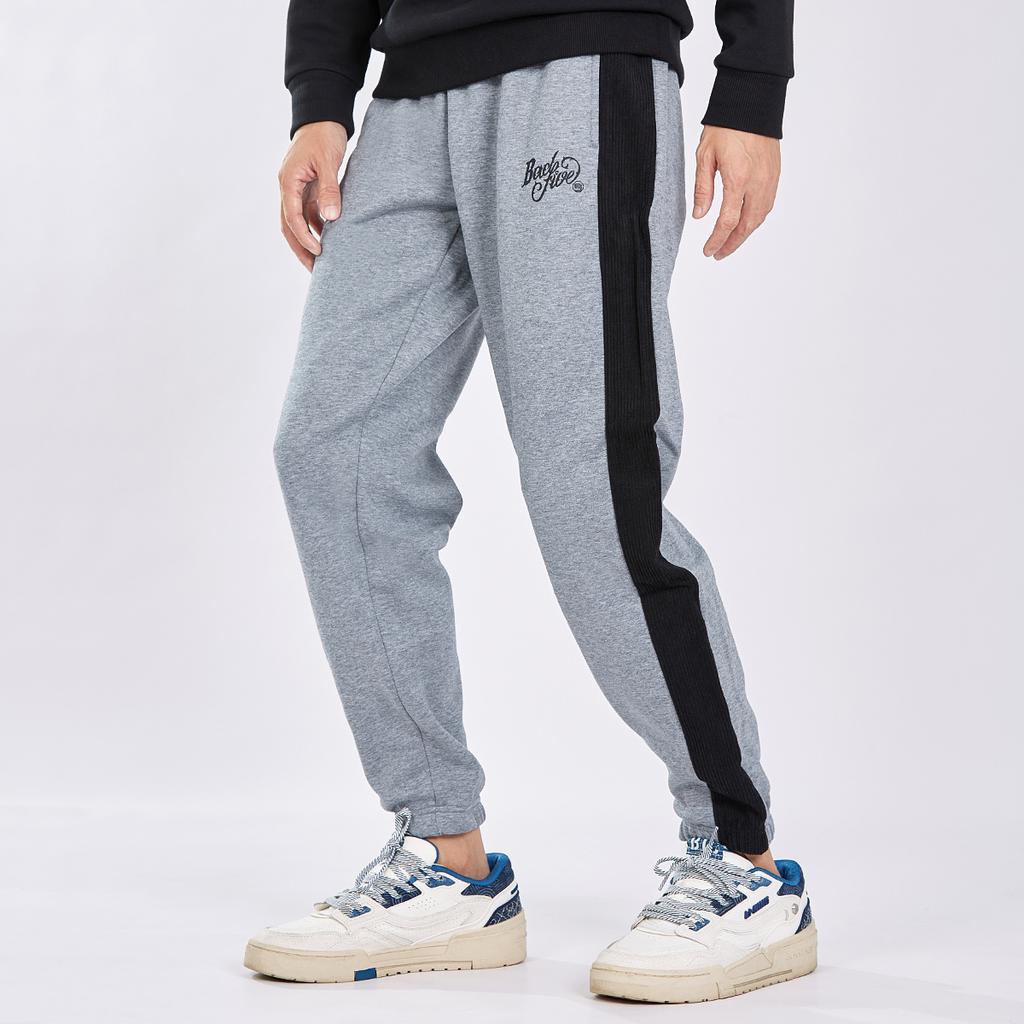 Li Ning Badfive Fleece Lined Corduroy Sports Pants Men Pants Light-Gray AKLSA81-3