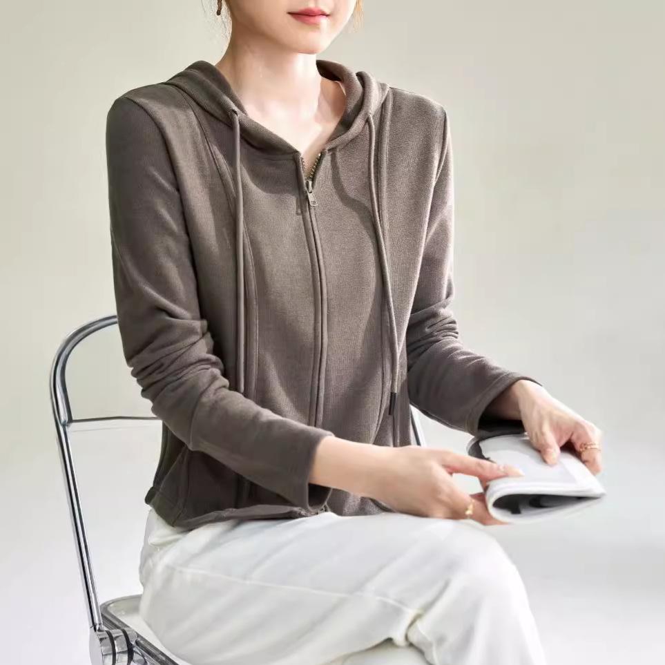 Women's Versatile Zip-Up Hoodie Cardigan - New 2026 Autumn Arrival, Slimming and Stylish Sweatshirt Top