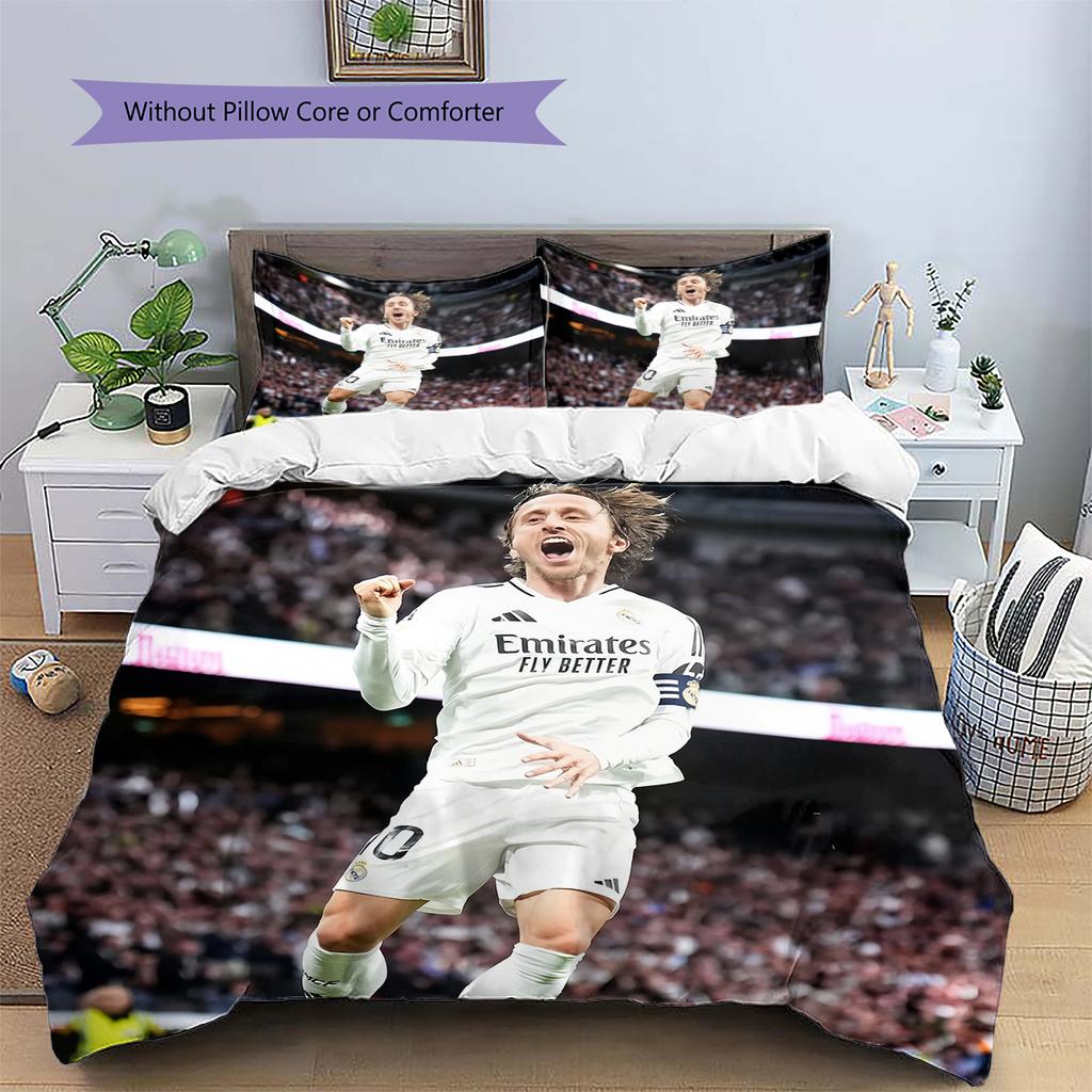 Vzor povlečení Luka Modrić Domácí dekorace Narozeninový dárek (1 * povlak na peřinu + 2 * povlak na polštář, bez jádra)