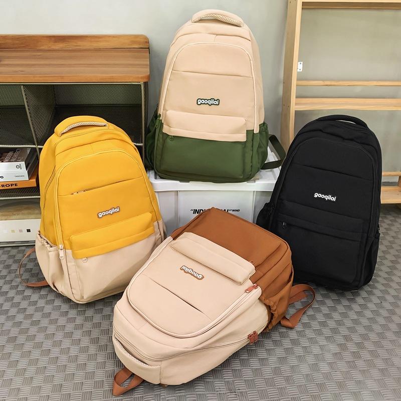 Men's Schoolbags College Student Computer Backpacks Women's Trendy Travel Backpacks