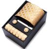 Cravatta Uomo Sposo Matrimonio Compleanno Regalo Per Ragazzi alla Moda Formale Casual Cravatta Asciugamano da Taschino Set Scatola Regalo