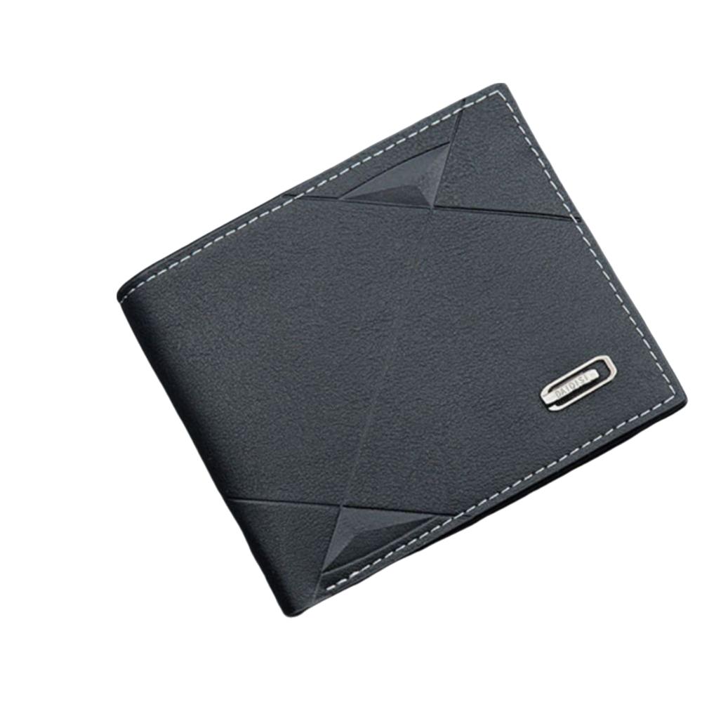 

Pu Leather Men s Short Wallet Business Coin Pocket Portable Credit Card Holder Gift чёрный