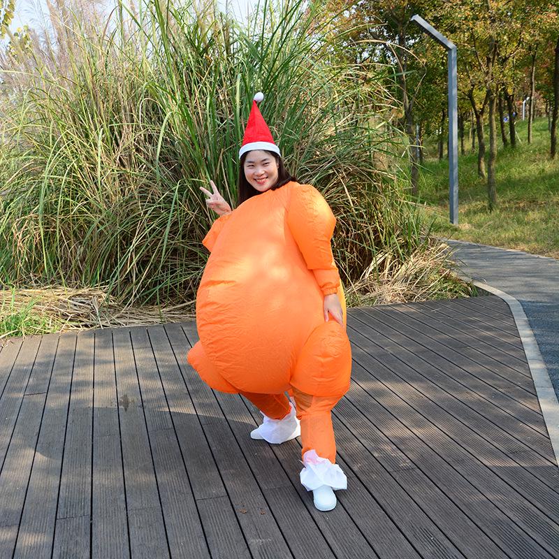 Weihnachten Aufblasbare Kleidung Thanksgiving Truthahn Kleidung Cartoon Laufende Puppen Feiertagsparty Kostüme