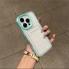 2in1 Card Holder Slot Wallet Photo Pocket Clear Case For 16 15 14 Plus 13 12 11 Pro Max X XR XS TPU+PC Shockproof Cover