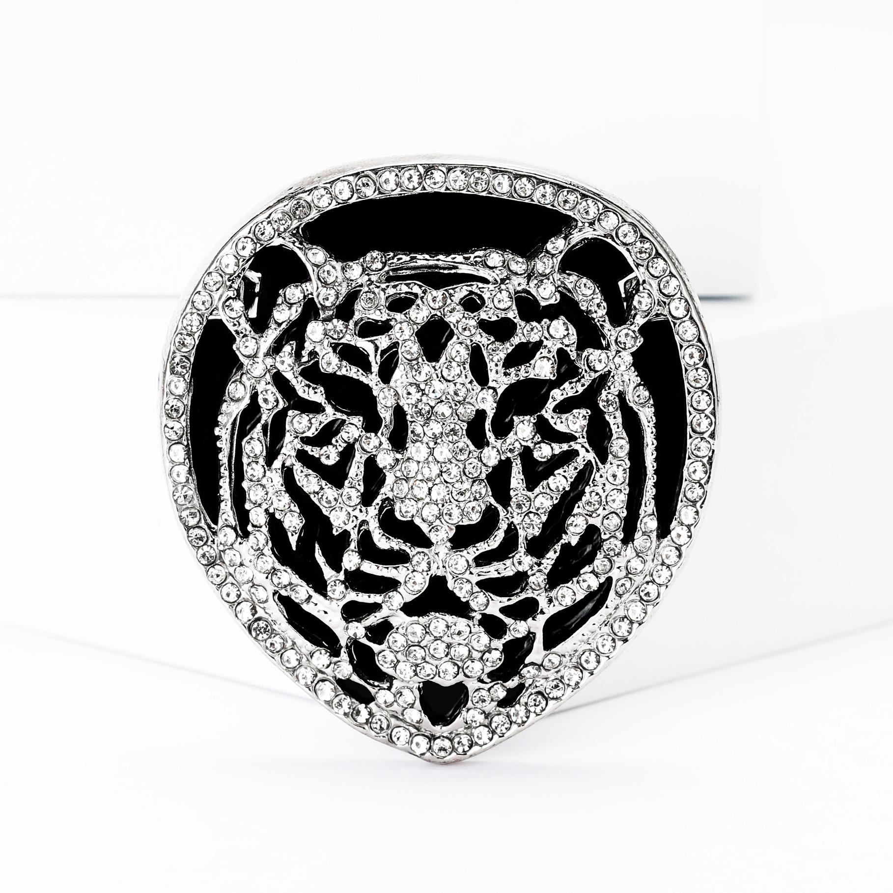 

Брошь в виде головы тигра в стиле ретро, эксклюзивная женская брошь в виде животного со стразами, роскошные аксессуары