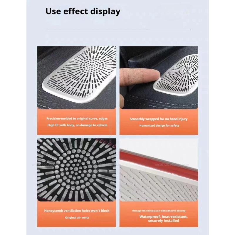 For BYD Song Plus DM-i EV 2024 2025 2026 Car Dust Cover for Air Outlet Instrument Panel Air Outlet Modification Stainless