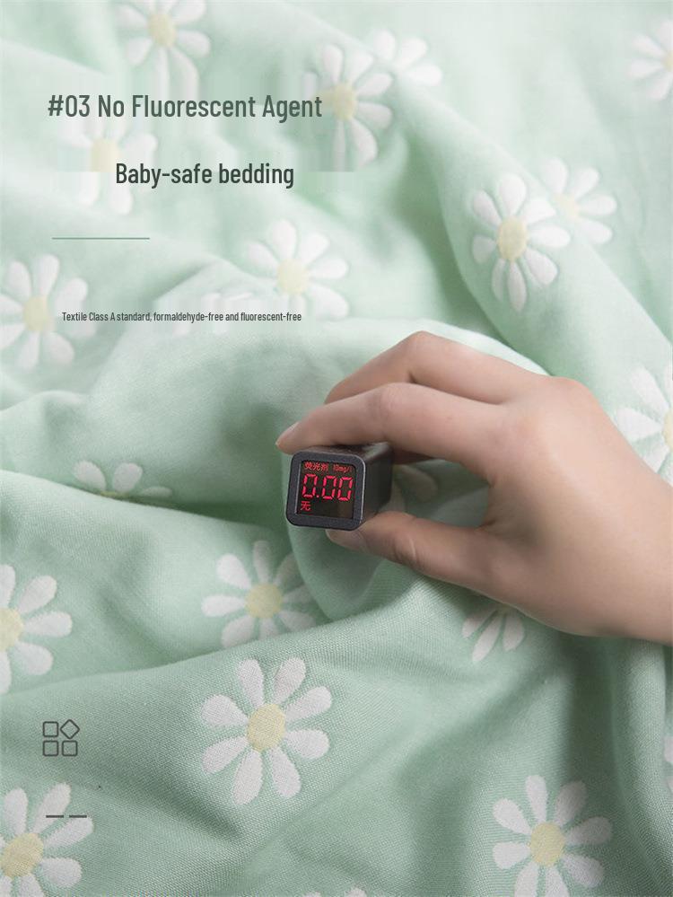Pure Cotton 6-Layer Gauze Summer Quilt for Children - Thin, Breathable Baby Blanket