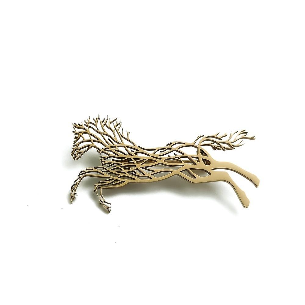Classic Leopard Stainless Steel Brooches Luxury Metal Badge Pin Zodiac Animal Lapel Pins for Women