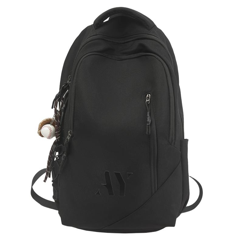 

Student Schoolbag Lightweight Travel Backpack Unisex Large Capacity Backpack чёрный