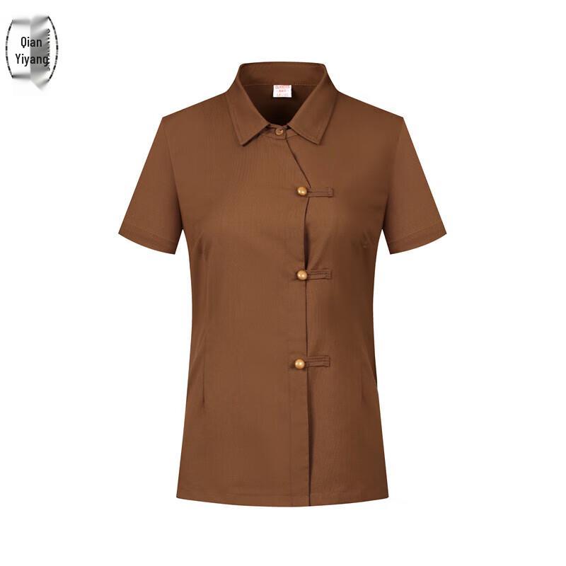 Chinese Style Short Sleeve Waiter Uniform 3XL