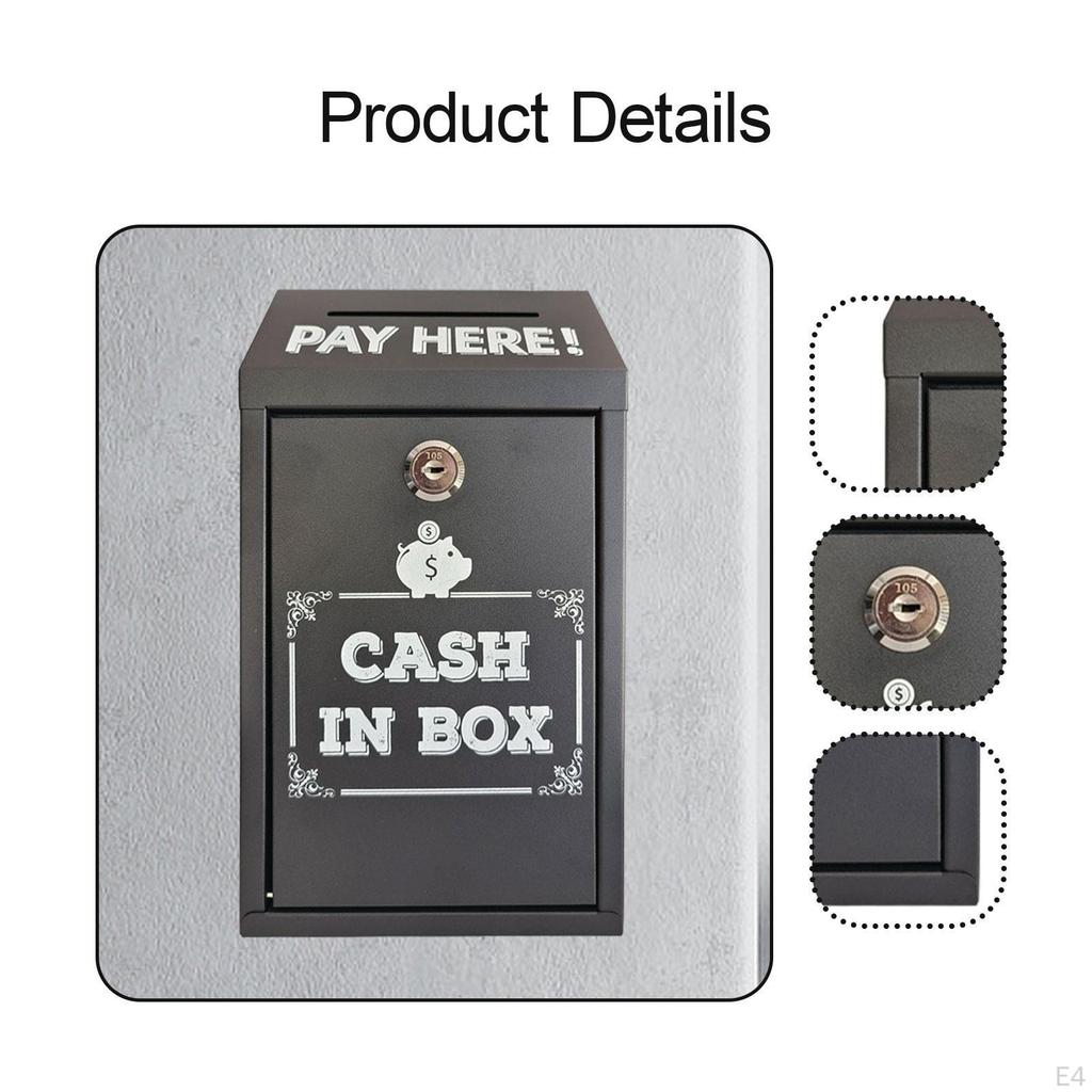 Kilitli ve Anahtarlı Para Toplama Kutusu, Güvenli Para Yatırma
