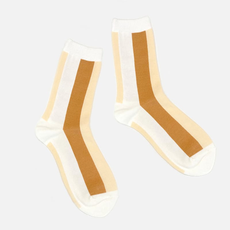 YELLOWSOCKS VERTICAL BEIGE