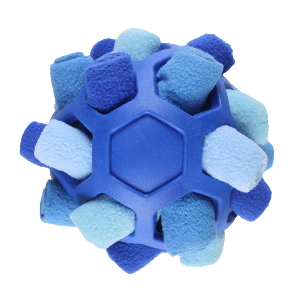 Interactive Dog Puzzle Toy, Sniffing Ball for Hiding Treats, Mental Stimulation Chew Toy for Anxiety Relief, Slow Feeder Rubber