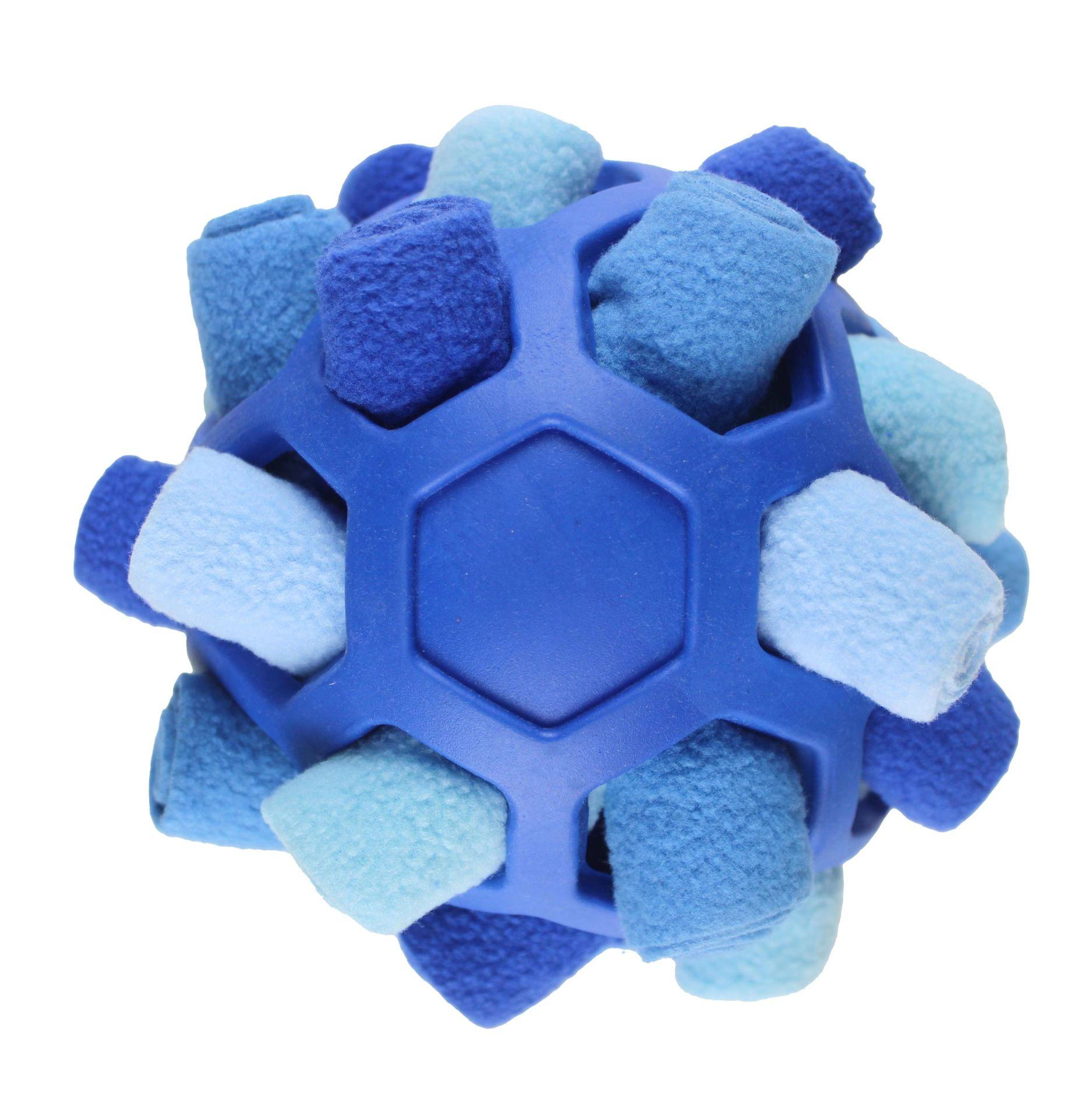 

Interactive Dog Puzzle Toy, Sniffing Ball for Hiding Treats, Mental Stimulation Chew Toy for Anxiety Relief, Slow Feeder Rubber синий