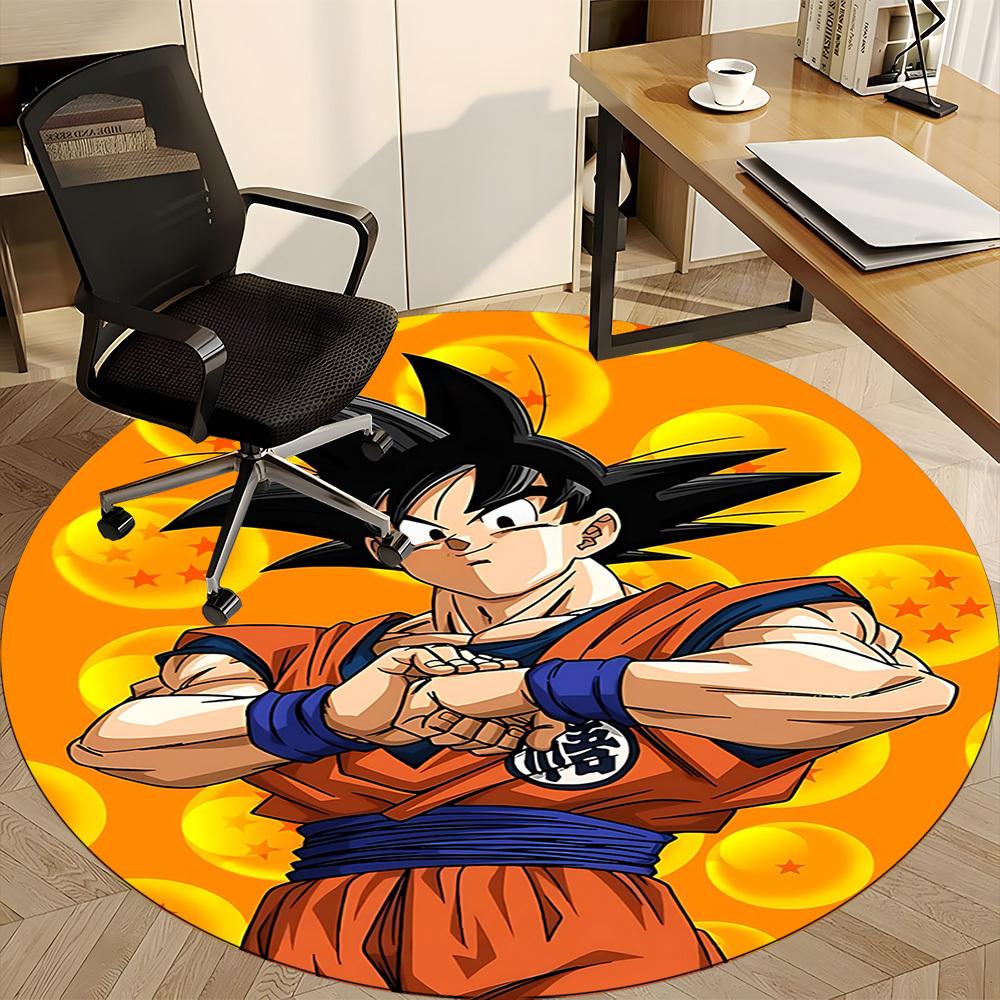 1pcGoku DragonBallZ Office Round Area Rug, Indoor Mat Suitable For Office,Bedroom Living Room Home Decor, Room Deco a0928140