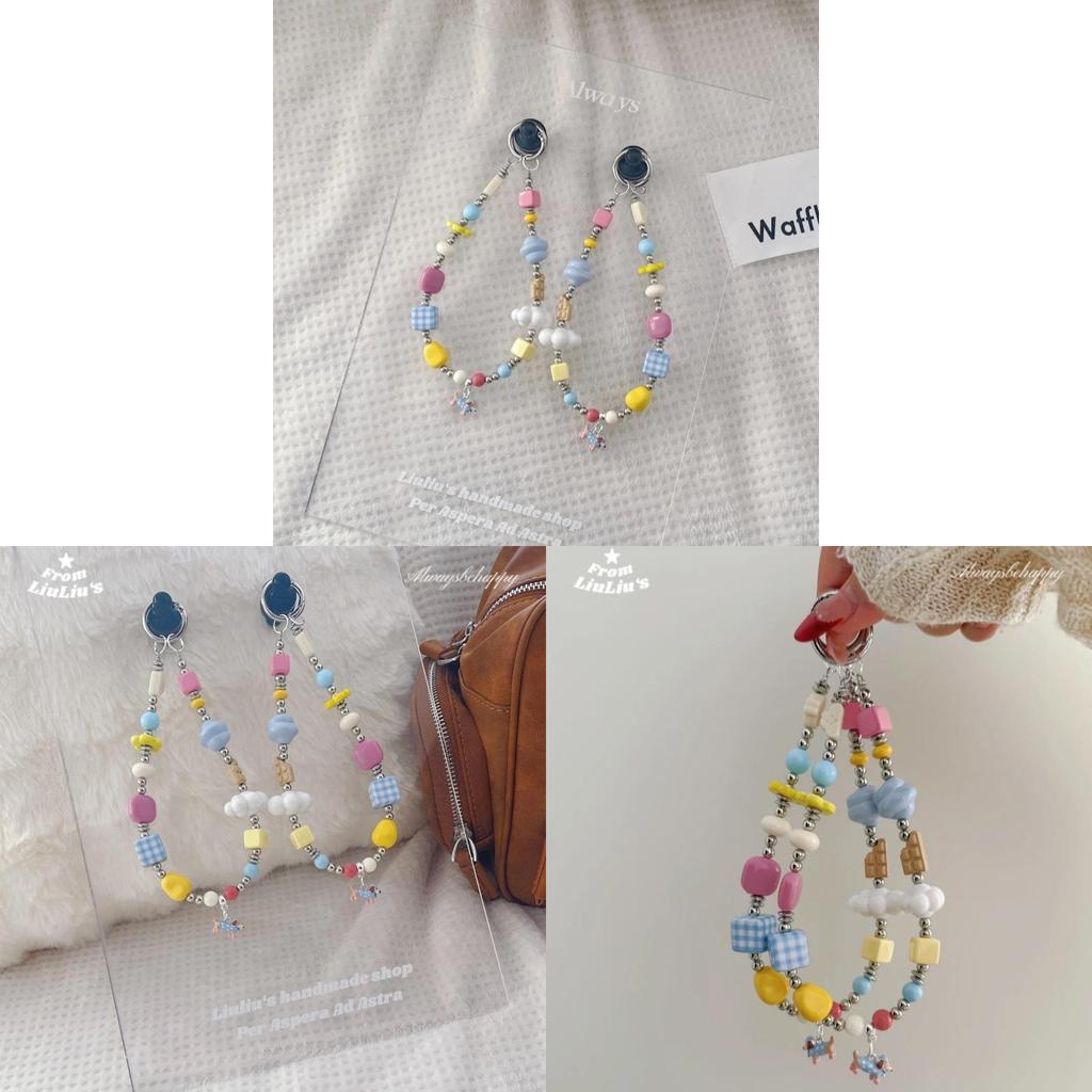 Cartoon Dachshund Phone Chain With Beaded Pvc Strap For Cute Mobile Accessories