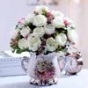 European Retro Silk Rose Flower Decor – Ideal for Living Room, Dining Table, Coffee Table, or Bedroom. Perfect As Dried Flower Ornaments.