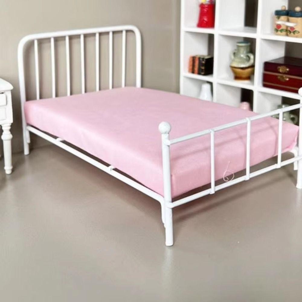 Bedroom Scene Doll Bed Furniture 1:12 Scale Mini Bed Model Dollhouse Bed  Dollhouse Accessories