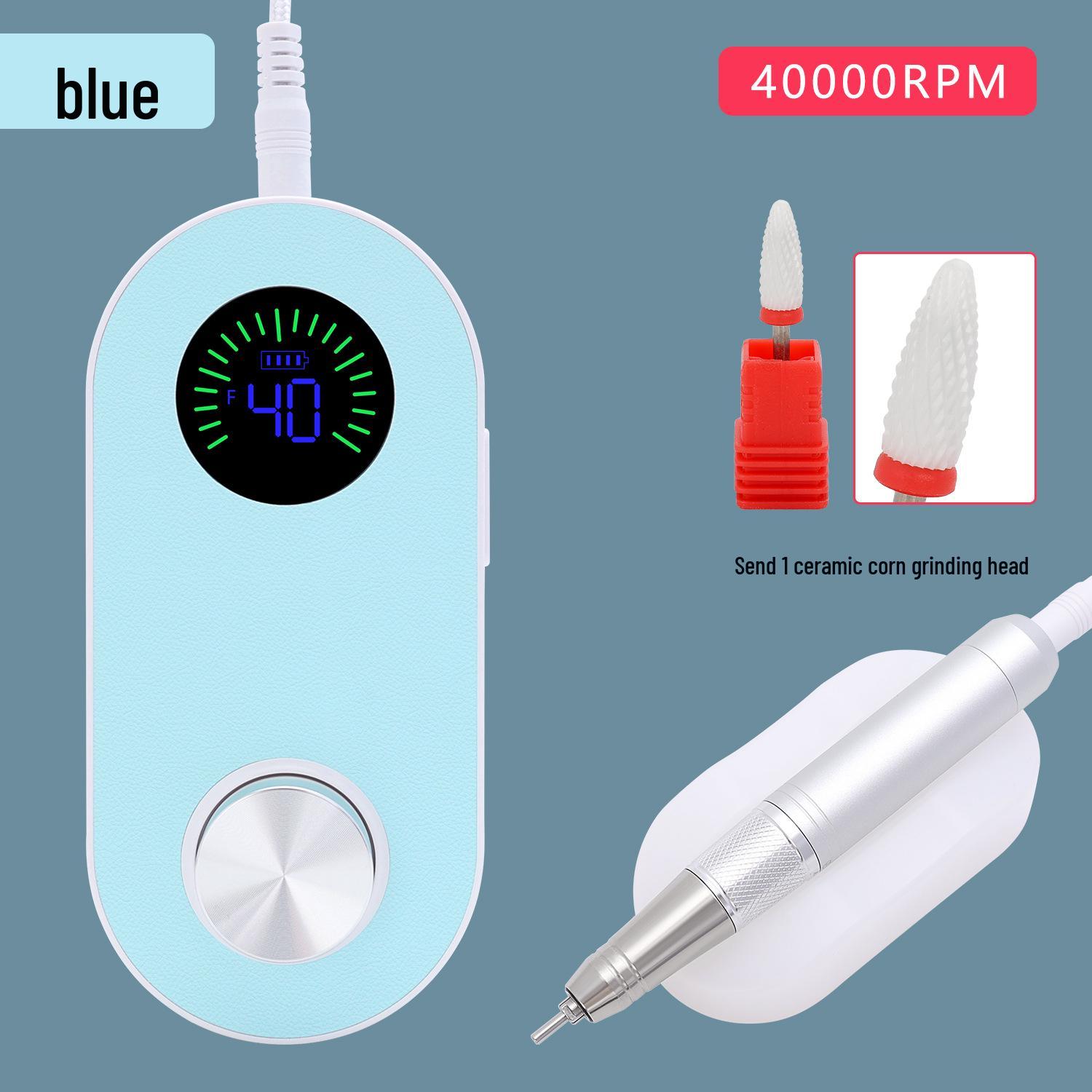 

Rechargeable 40000RPM Nail Grinder: High-Power Trimmer for Nails, Cuticles & Calluses ціан