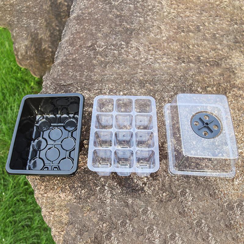 6/12 Holes Seed Starter Tray With Humidity Dome Succulent Propagation Tray Mini Greenhouse Germination Tray For Succulent Plant
