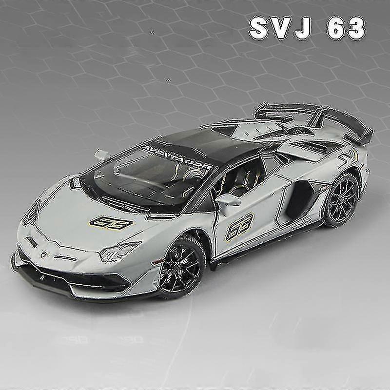 1:24 Lamborghinis Aventador Svj63 Alloy Model Car Toy Diecasts Metal Casting Sound And Light Car Toy