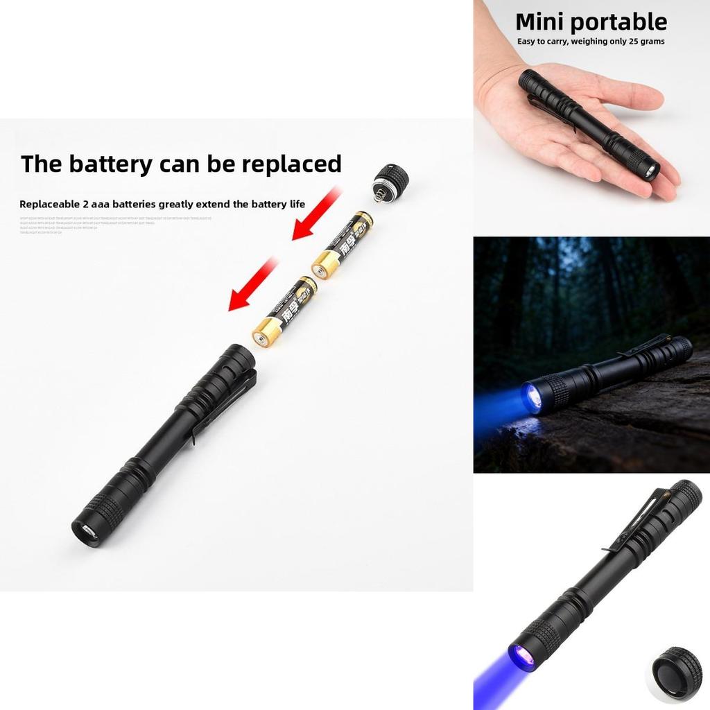 Aluminum Alloy Mini Led Flashlight With Pen Clip For Camping And Outdoor Activities