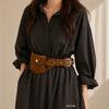 Wide Belt Women's Small Bag Pin Buckle Rivet Hole Waist Seal Pocket Belt Coat Belt