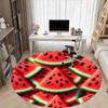 1pc Watermelon Slices Carpet for Office Non-Slip, Round Carpet, Soft & Comfortable, Carpet for Office, Lightweight Round Floor Mat