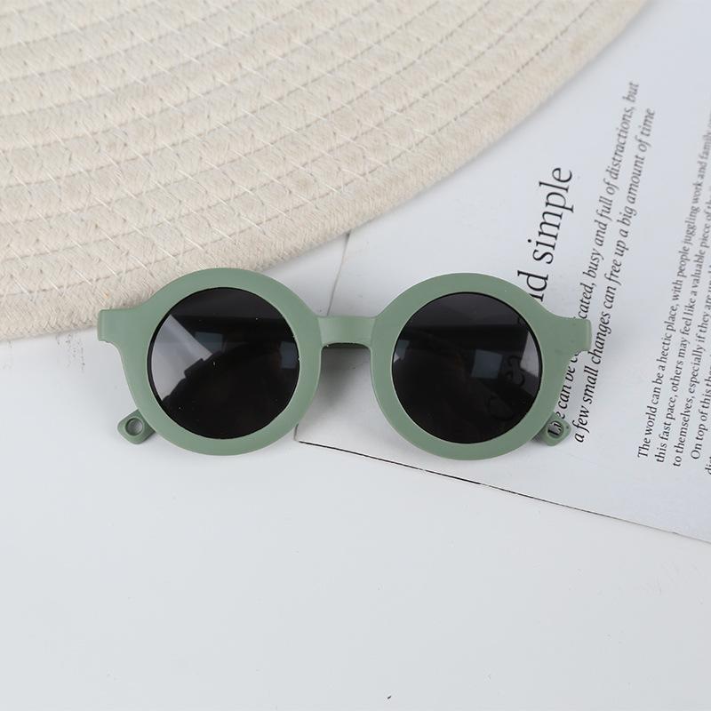 Uv400 Protection And Sun Protection Children'S Cubs Toddlers Babies Soft Silicone Polarized Morandi Color Sunglasses